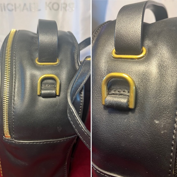 Michael Kors Black Backpack with Gold Details - Picture 8 of 11